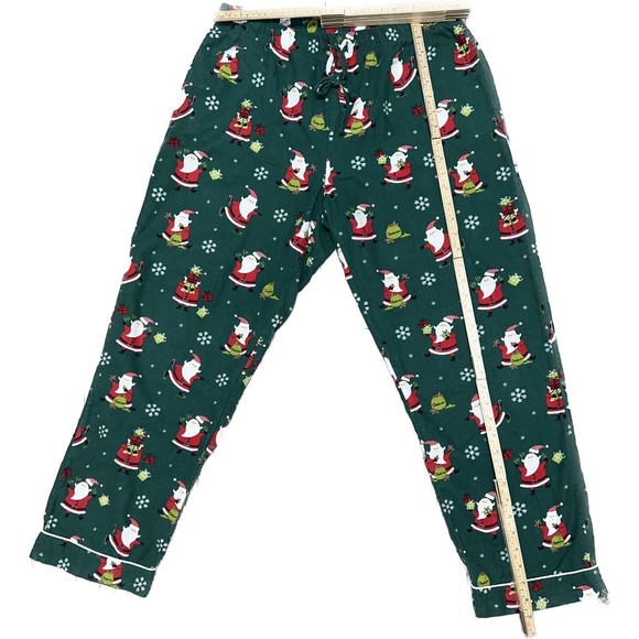 The Company Store Men's XMAS Pajamas Santa PJ 2 Sets Matching Size M Flannel - Picture 2 of 11